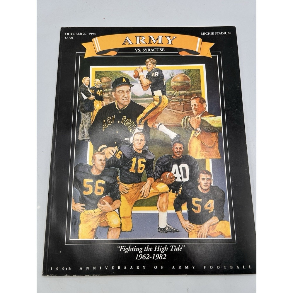 Vintage 1990 Army Vs. Syracuse Football Program Guide 100th Anniversary